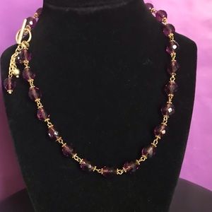 Vintage purple stone necklace